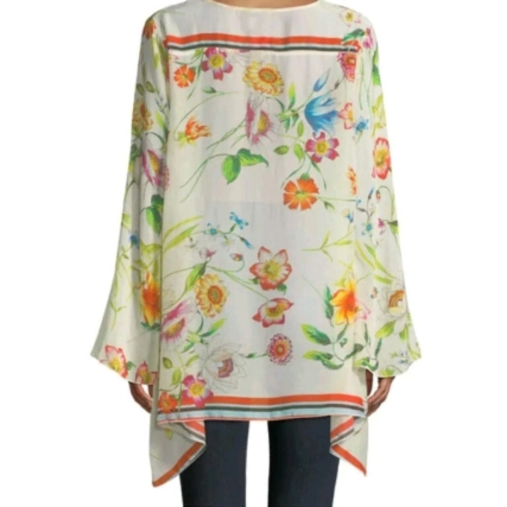 Johnny Was Floral Fiska Flare Sleeve Blouse - Picture 3 of 5